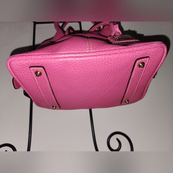 Dooney And Bourke Pink Pebbled Leather Mini Purse Gold Hardware - Picture 3 of 4